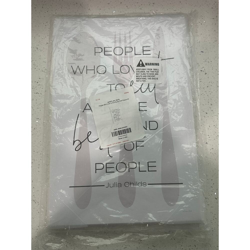 Stupell Industries People Who Love To Eat Quote Wall Art, Design by Susan Ball